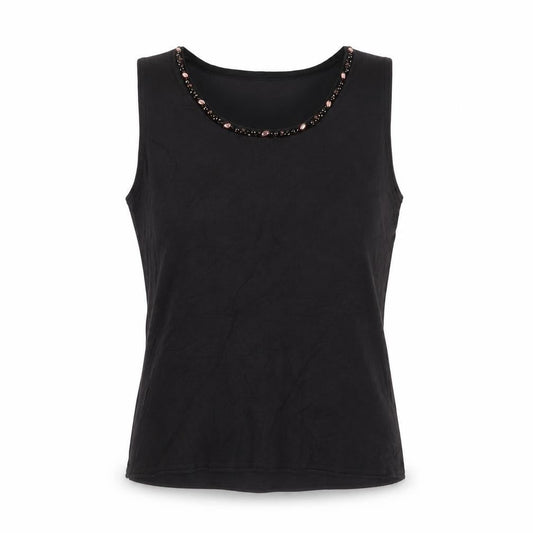 Betty Barclay Womens Brown Viscose Basic Tank Size 12 Scoop Neck - Beaded