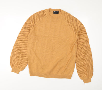 Additional front view of ASOS women’s brown round neck acrylic jumper, size S
