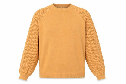 Front view of ASOS women’s brown round neck acrylic jumper, size S