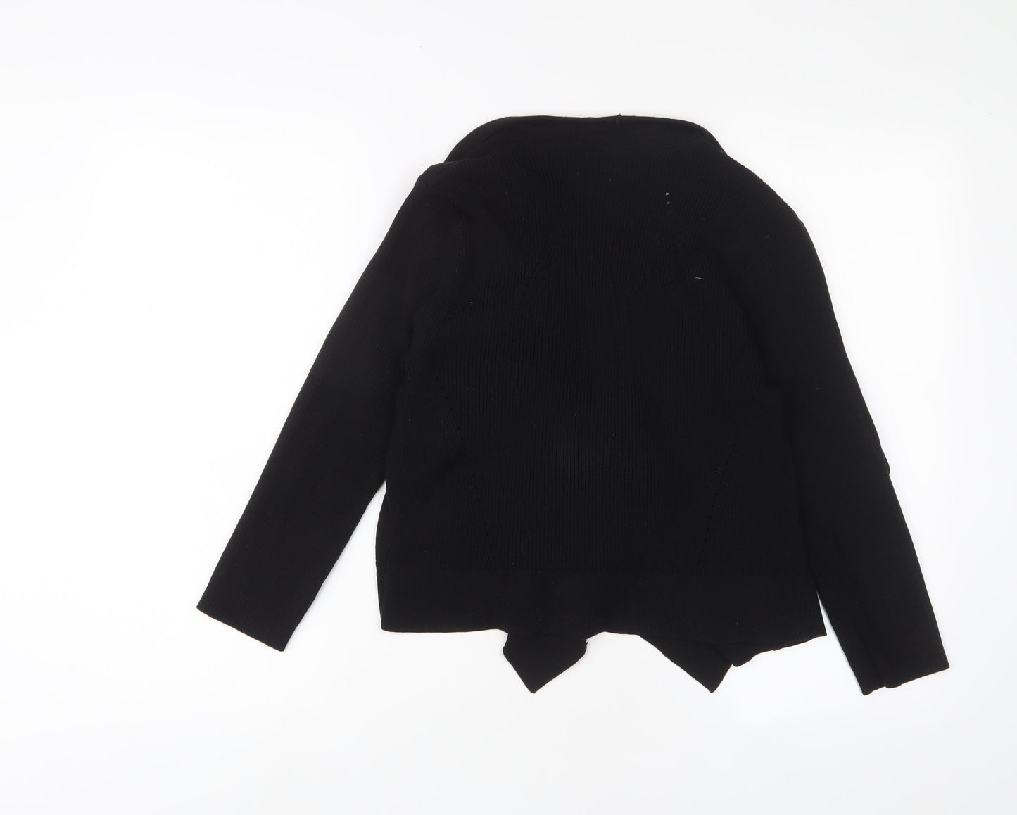 Principles Womens Black V-Neck Acrylic Cardigan Jumper Size 14 - Open