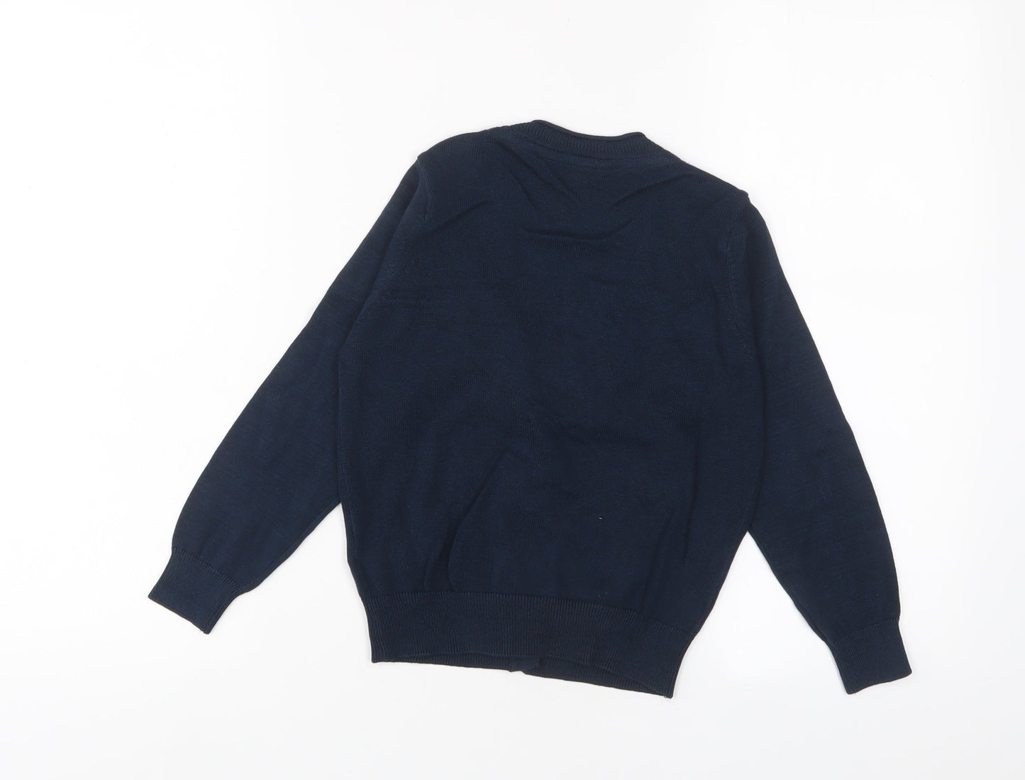 Marks and Spencer Womens Black V-Neck Cotton Pullover Jumper Size M