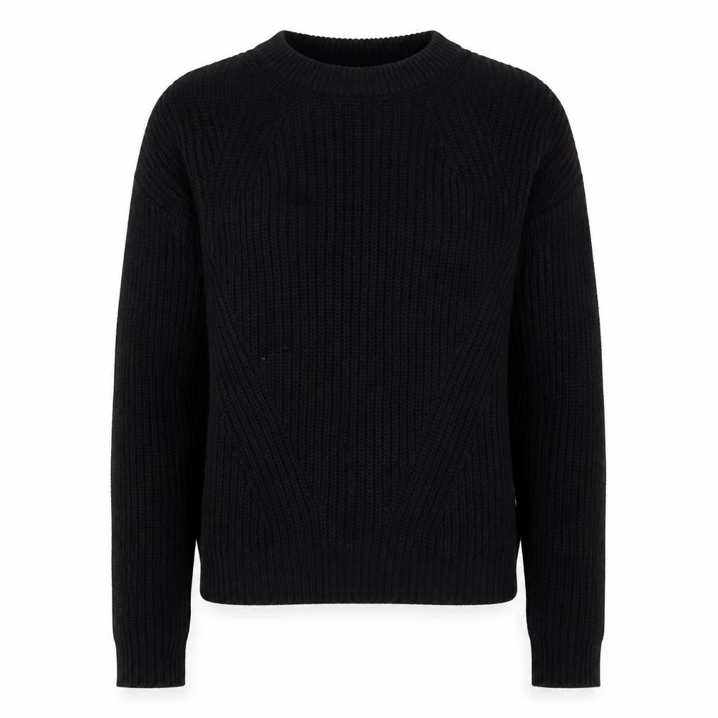 H&M Womens Black Crew Neck Acrylic Pullover Jumper Size M