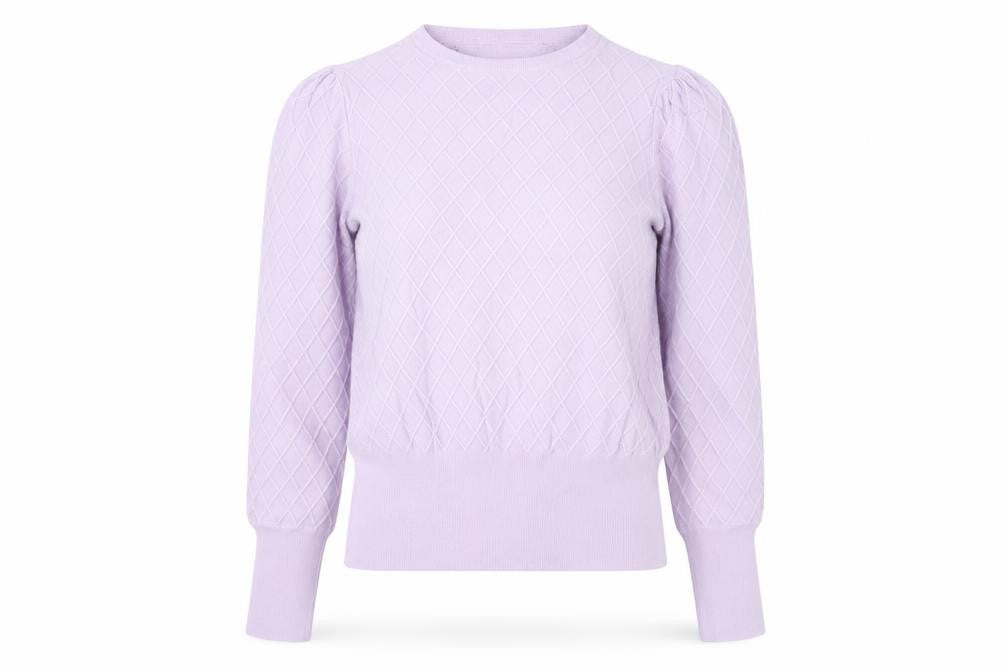 Marks & Spencer Womens Purple Crew Neck Viscose Pullover Jumper Size 8 - Embroidered