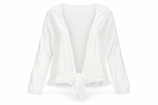 Bonmarché Womens White V-Neck Viscose Cape Jumper Size S