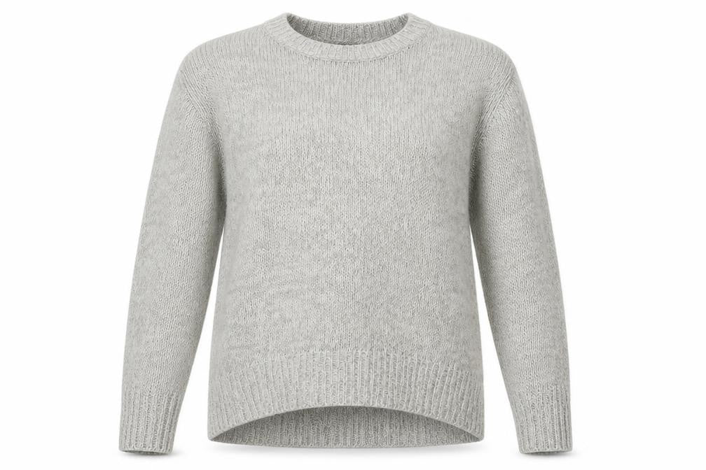 New Look Womens Beige Round Neck Acrylic Pullover Jumper Size S