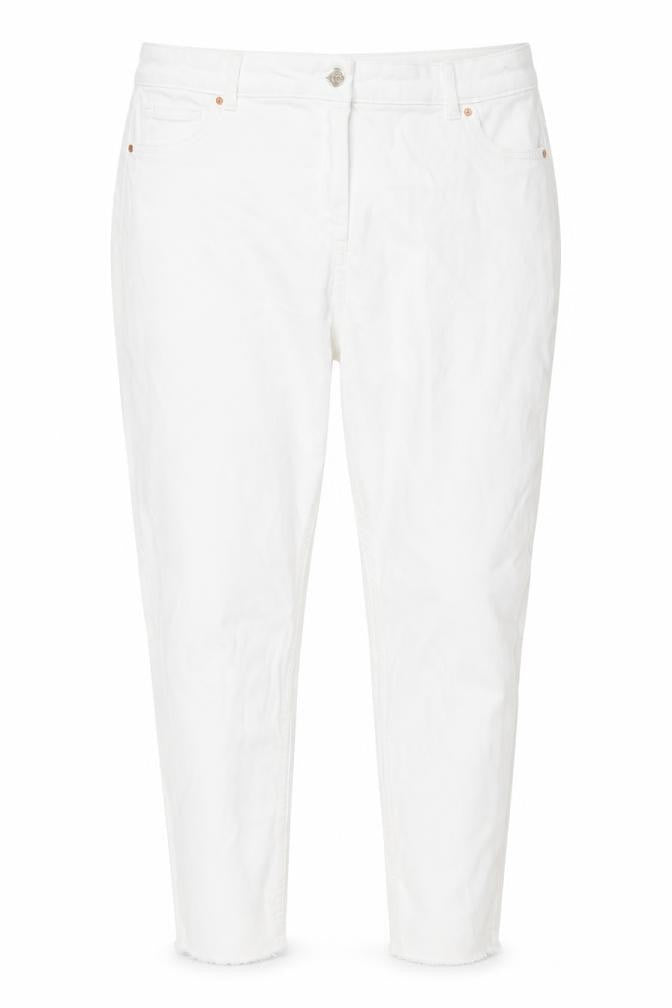 Papaya Womens White Cotton Skinny Jeans Size 18 L27 in Regular Zip