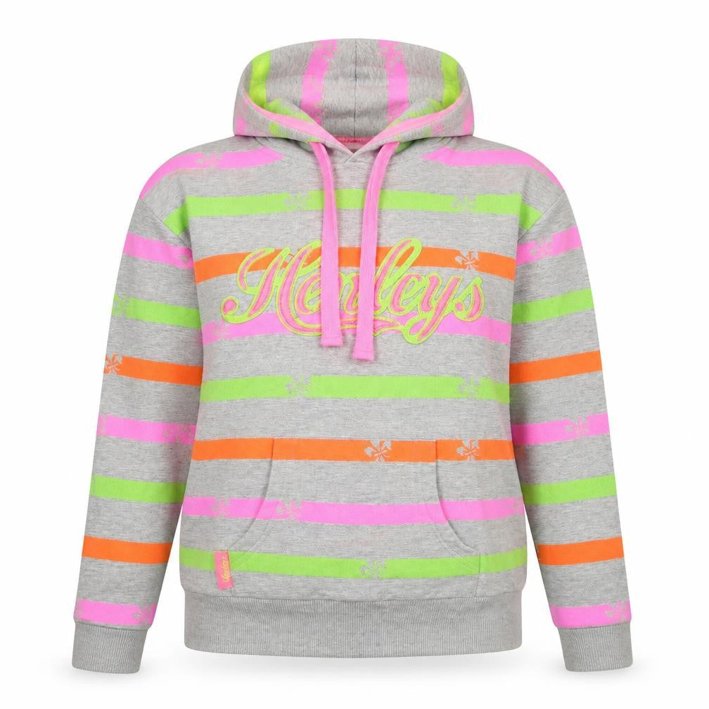 Henleys Womens Multicoloured Striped Cotton Pullover Hoodie Size XS Pullover
