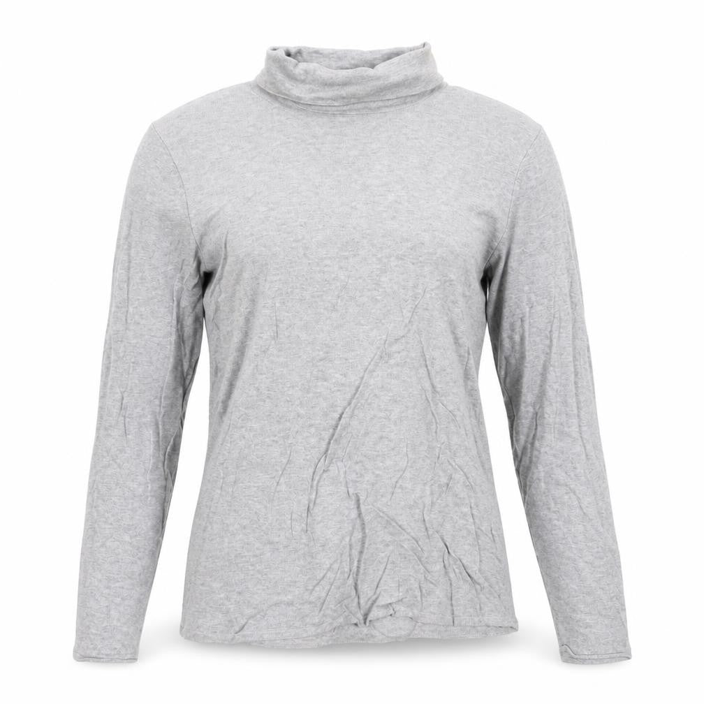 Marks & Spencer Womens Grey Roll Neck Cotton Pullover Jumper Size 12