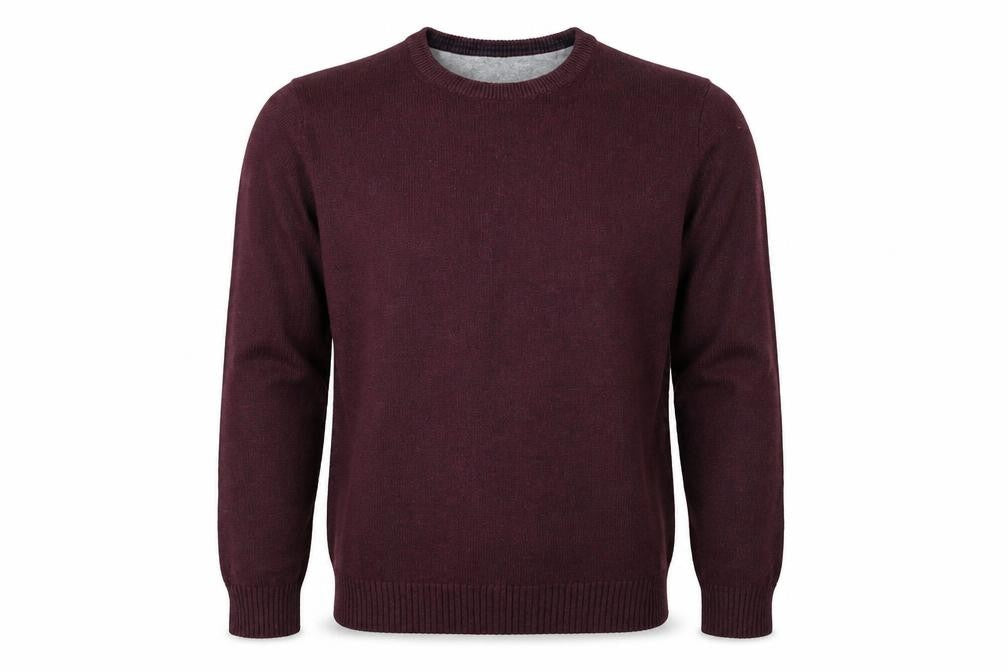 Kronstadt Mens Purple Round Neck Cotton Pullover Jumper Size S Long Sleeve