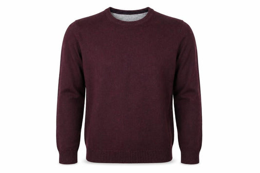 Kronstadt Mens Purple Round Neck Cotton Pullover Jumper Size S Long Sleeve