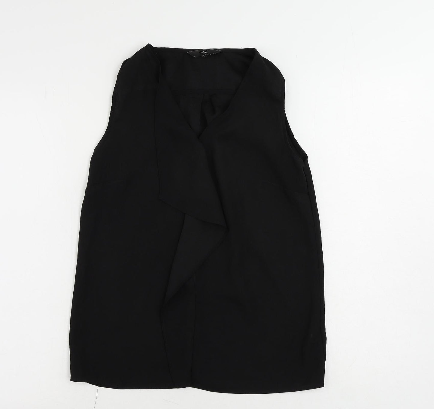 NEXT Womens Black Polyester Basic Blouse Size 6 V-Neck