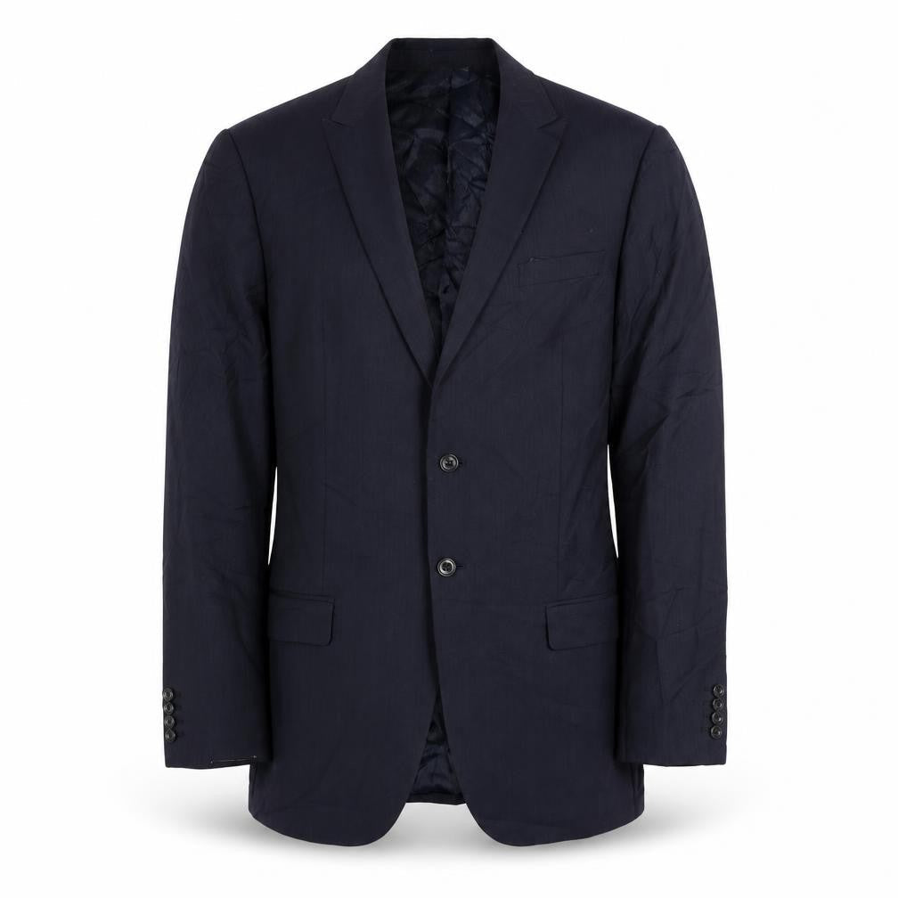 Marks & Spencer Mens Blue Striped Polyester Jacket Suit Jacket Size 42 Regular