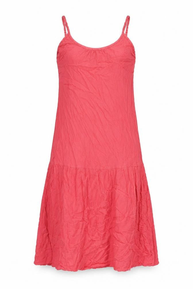 Marks & Spencer Womens Pink Viscose Slip Dress Size 6 Round Neck Pullover