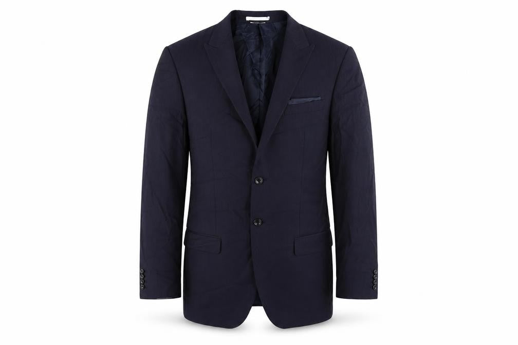 Marks & Spencer Mens Blue Striped Polyester Jacket Suit Jacket Size 40 Regular