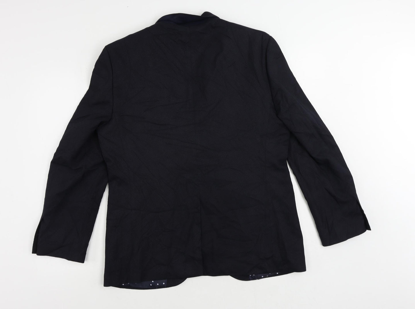 Marks and Spencer Mens Blue Polyester Jacket Suit Jacket Size 40 Regular