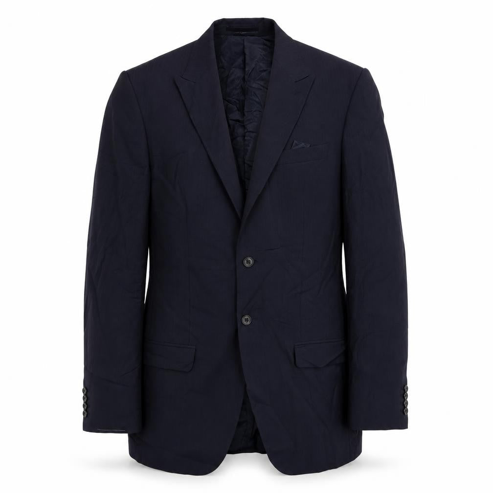 Marks & Spencer Mens Blue Striped Polyester Jacket Suit Jacket Size 38 Regular