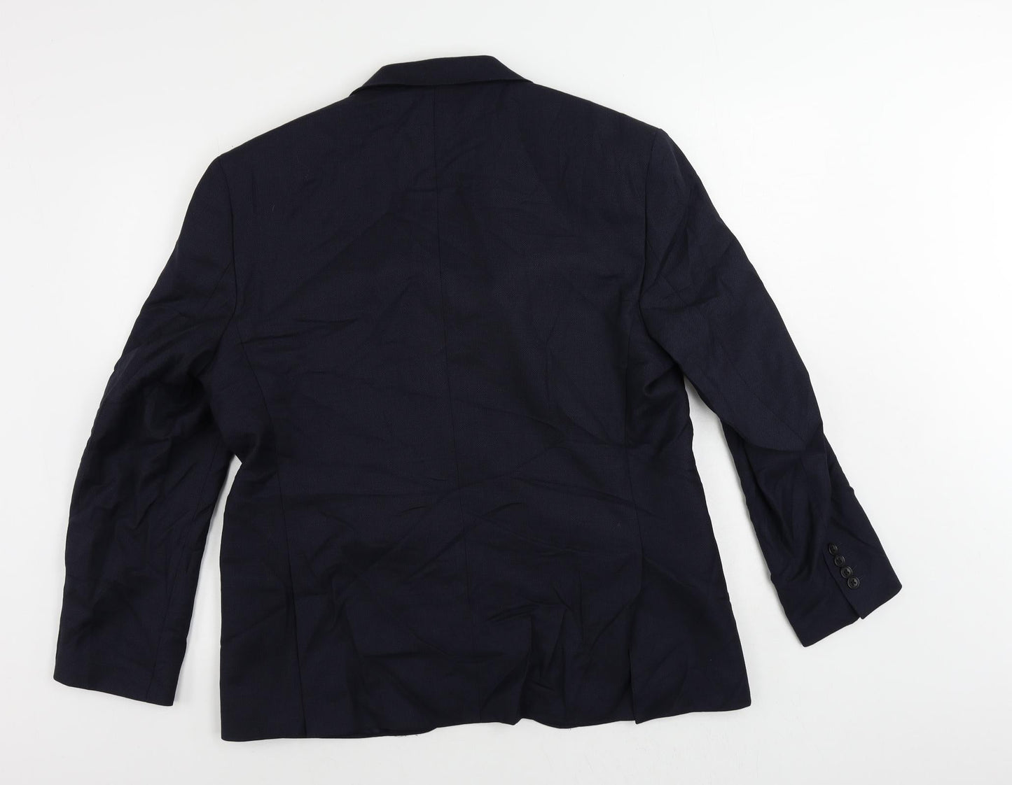 Marks and Spencer Mens Blue Wool Jacket Suit Jacket Size 42 Regular