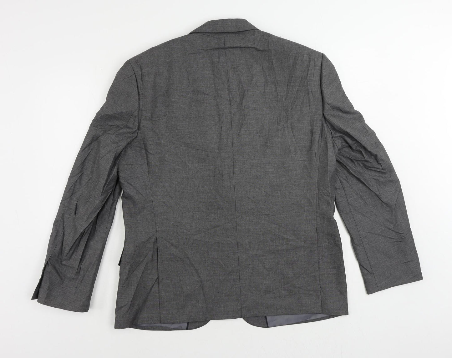 Marks and Spencer Mens Grey Polyester Jacket Suit Jacket Size 42 Regular