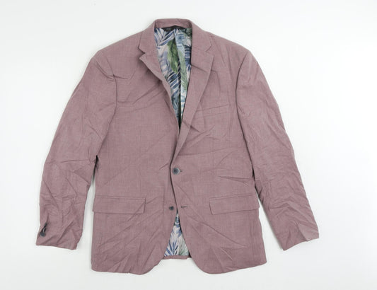 Marks and Spencer Mens Purple Polyester Jacket Suit Jacket Size 40 Regular