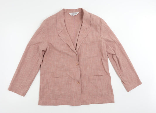 Country Collection Womens Pink Jacket Blazer Size 16 Button - Lightweight