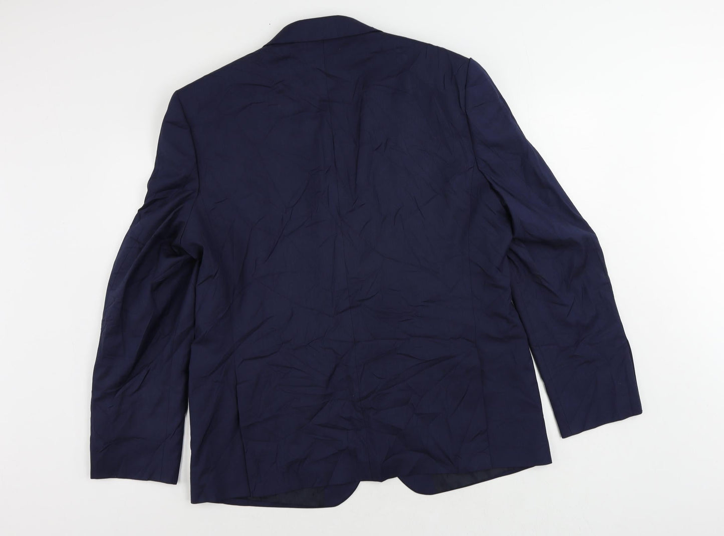Marks and Spencer Mens Blue Polyester Jacket Suit Jacket Size 44 Regular