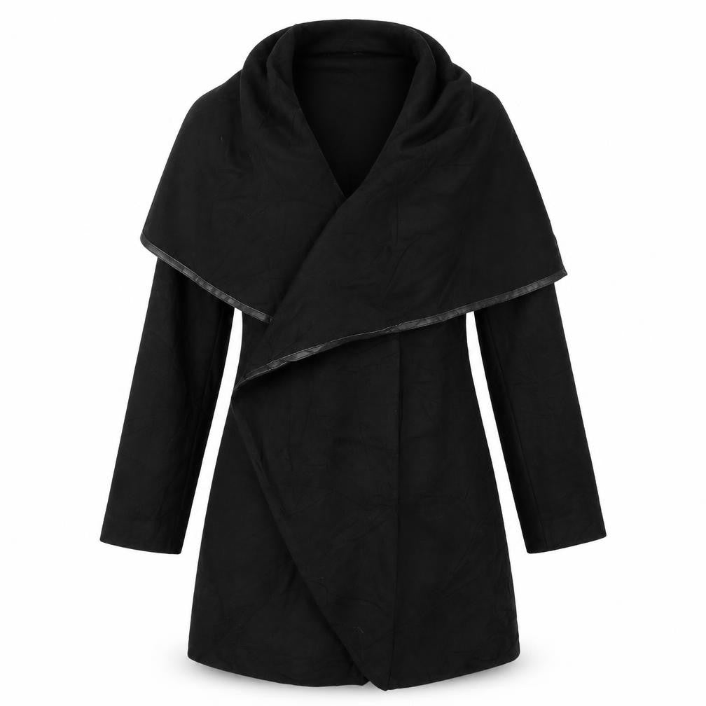 Oasis Womens Black Overcoat Coat Size S