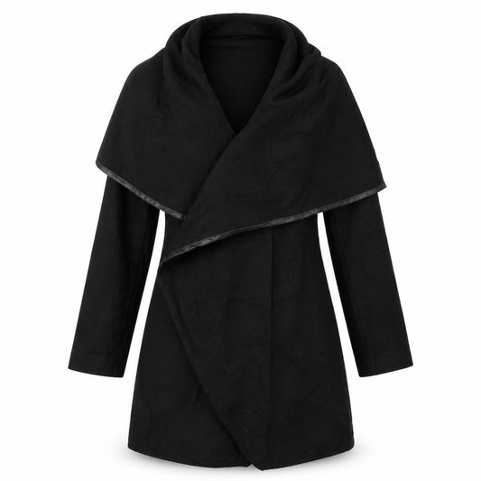 Oasis Womens Black Overcoat Coat Size S
