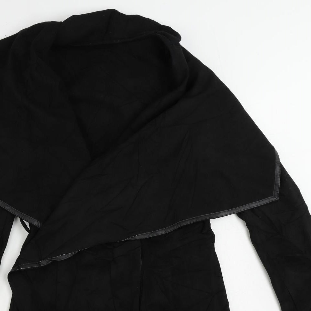 Oasis Womens Black Overcoat Coat Size S
