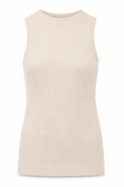 Front view of ASOS women’s beige polyester mini, size UK 8, boat neck pullover