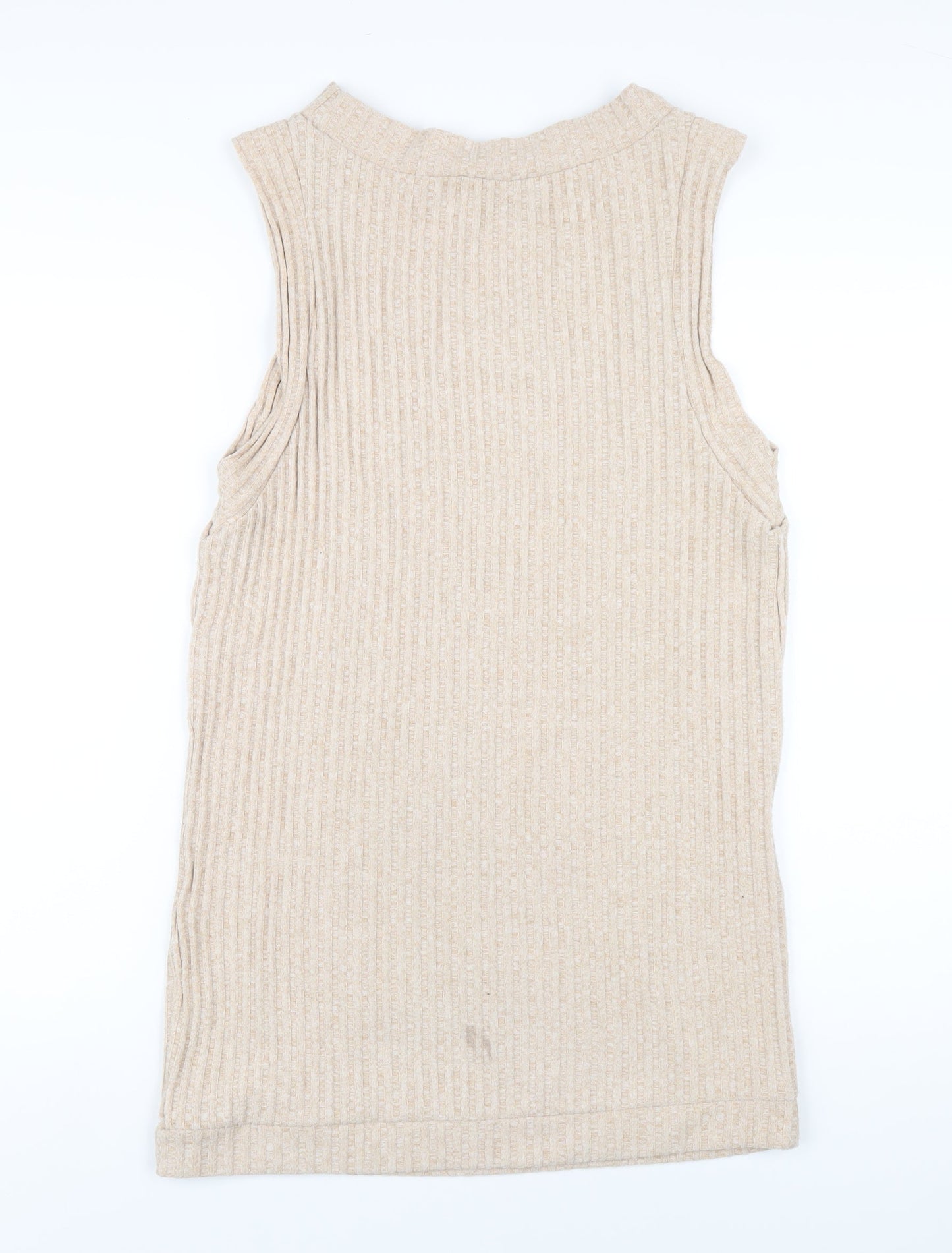 ASOS Womens Beige Polyester Mini Size 8 Boat Neck Pullover