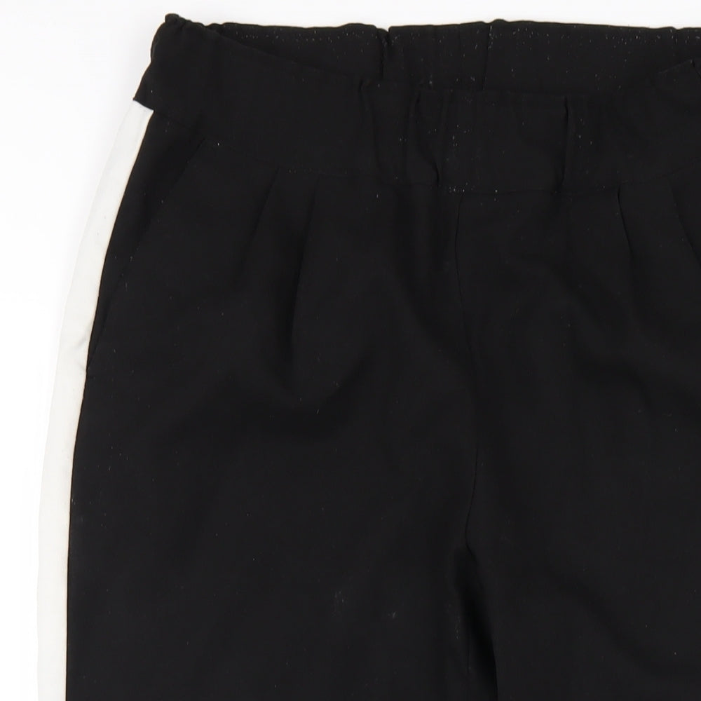 Zara Womens Black Polyester Carrot Trousers Size M L25 in Regular