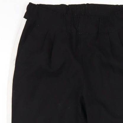 Zara Womens Black Polyester Carrot Trousers Size M L25 in Regular