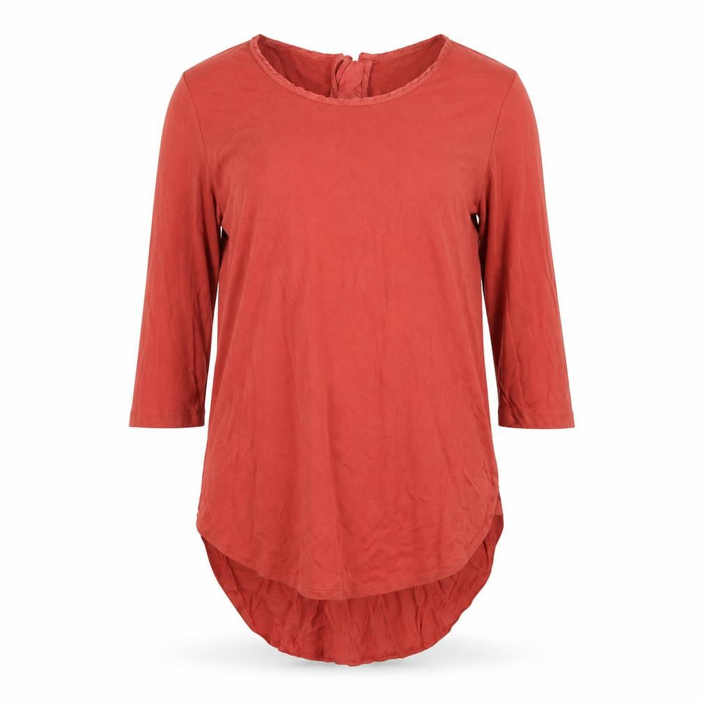 Scotch & Soda Womens Orange Viscose Basic T-Shirt Size XS Round Neck