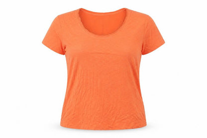 Per Una Womens Orange Modal Basic T-Shirt Size 14 Scoop Neck
