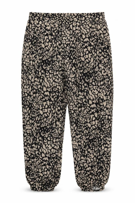 Antthony Womens Black Geometric Polyester Bloomer Trousers Size M L29 in Regular