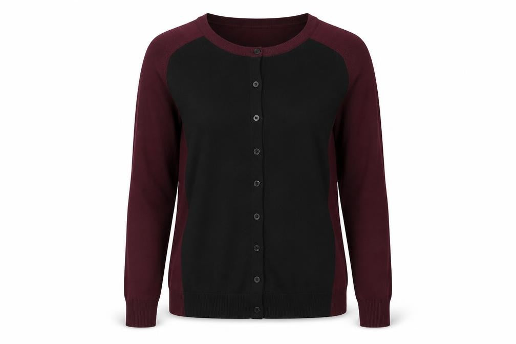 H&M, Womens Purple Round Neck Cotton Cardigan Jumper Size S