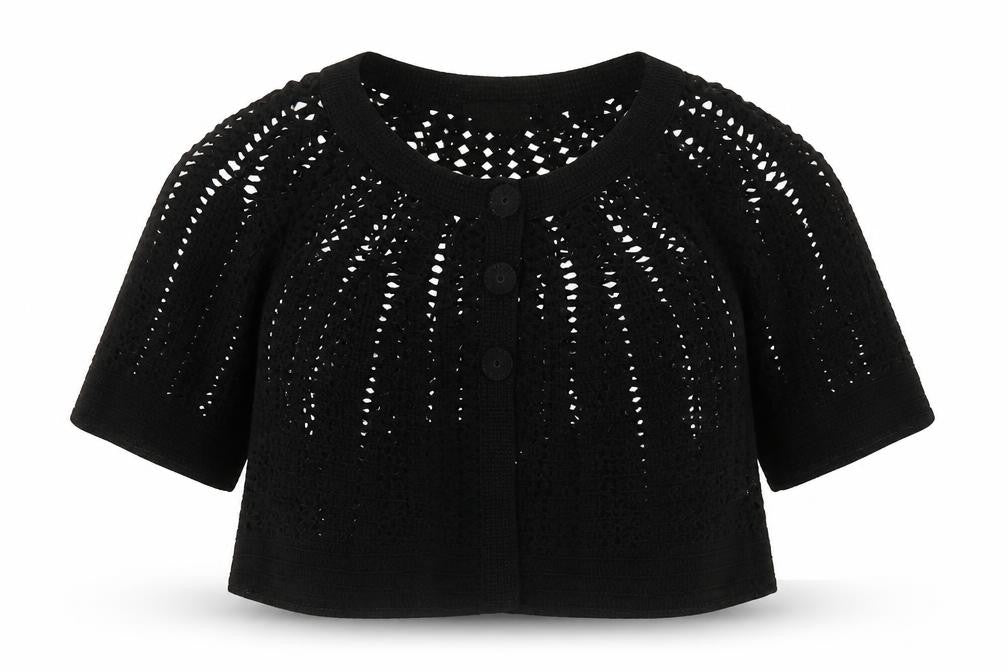 Principles Womens Black Round Neck Cotton Shrug Jumper Size M