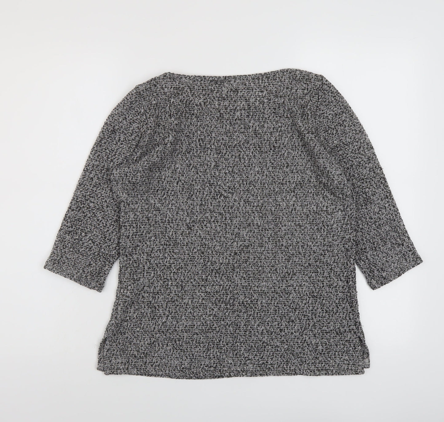 New Look Womens Grey Round Neck Polyester Pullover Jumper Size 10