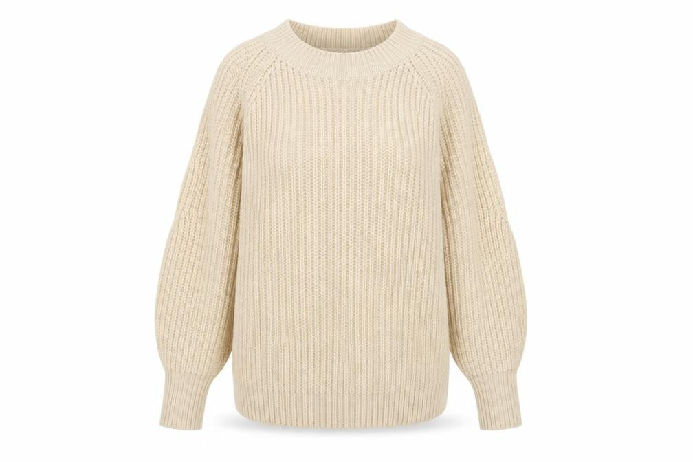 Very Womens Beige Crew Neck Acrylic Pullover Jumper Size 10