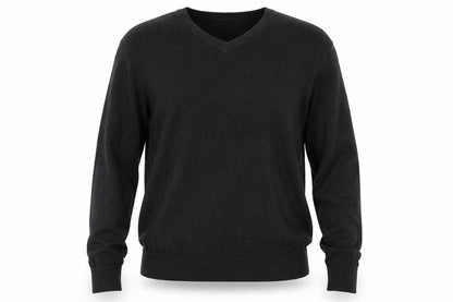 Gap Mens Grey V-Neck Cotton Pullover Jumper Size L Long Sleeve