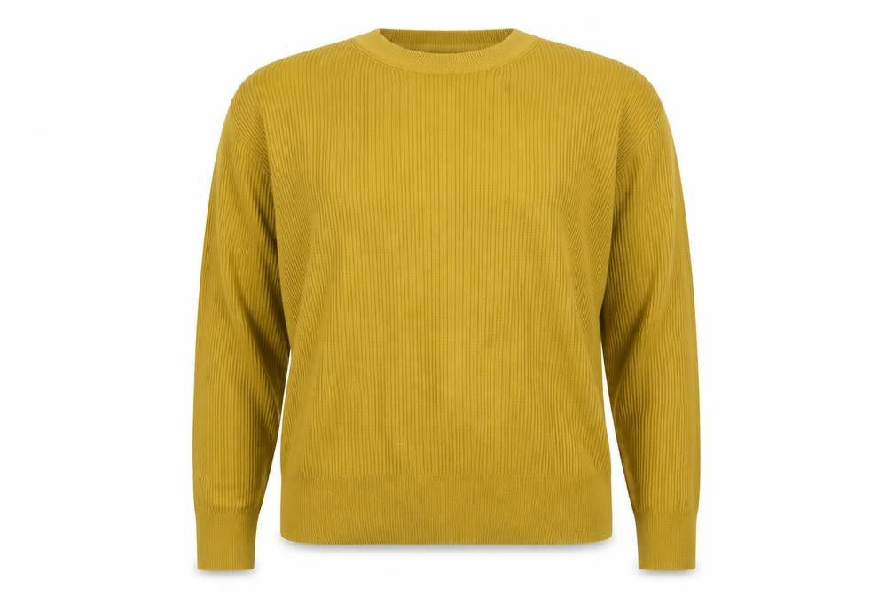 Marks & Spencer Womens Yellow Crew Neck Viscose Pullover Jumper Size 20