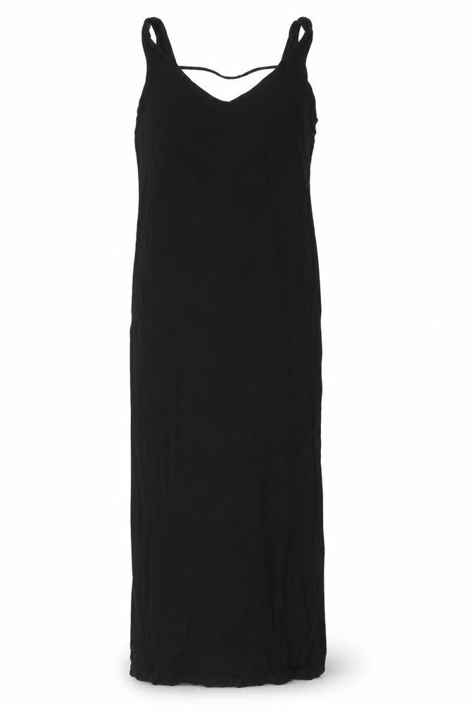 Marks & Spencer Womens Black Viscose Maxi Size 10 V-Neck Pullover