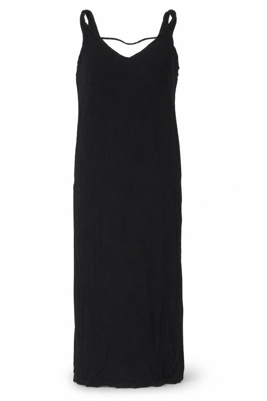 Marks & Spencer Womens Black Viscose Maxi Size 10 V-Neck Pullover