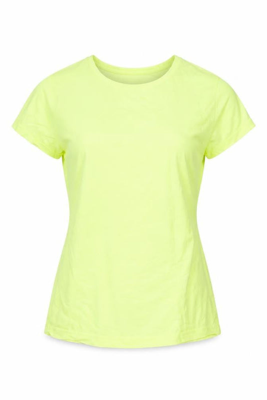 Industry Womens Yellow Nylon Basic T-Shirt Size M Round Neck Pullover