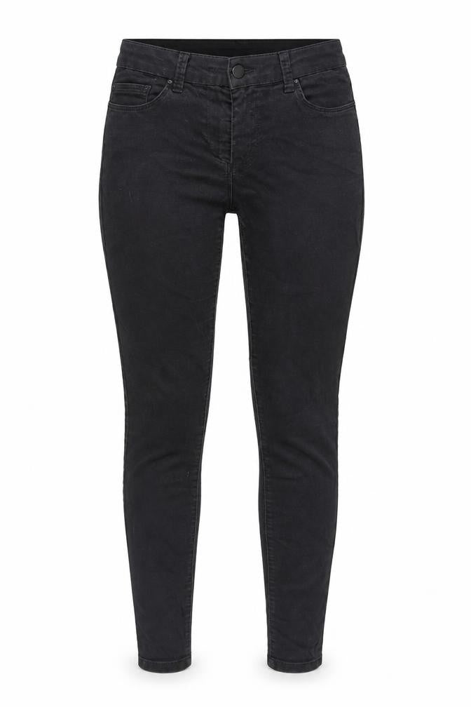 Marks & Spencer Womens Black Cotton Skinny Jeans Size 8 L27 in Regular Zip