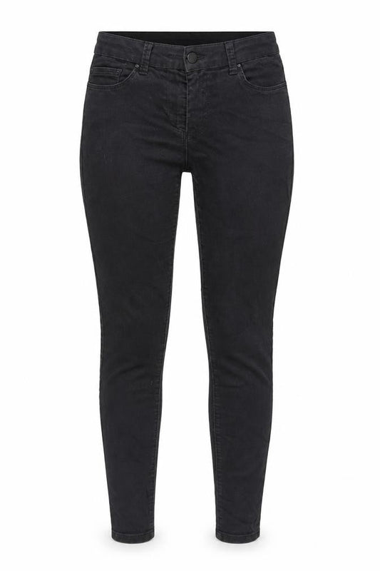 Marks & Spencer Womens Black Cotton Skinny Jeans Size 8 L27 in Regular Zip