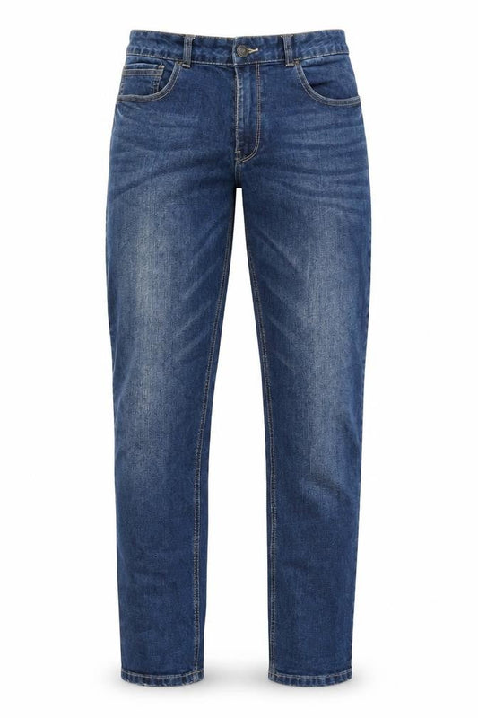 Avenue Mens Blue Cotton Straight Jeans Size 32 in L33 in Slim Zip