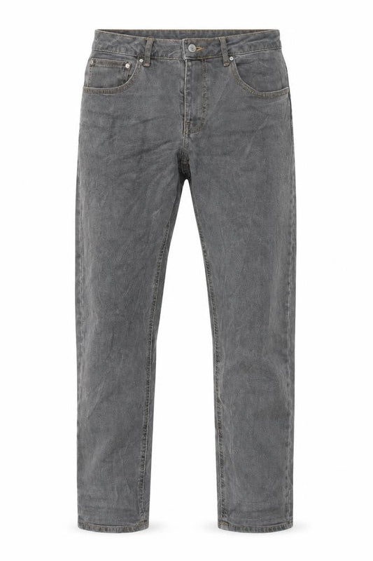 ASOS Mens Grey Cotton Straight Jeans Size 32 in L32 in Regular Zip