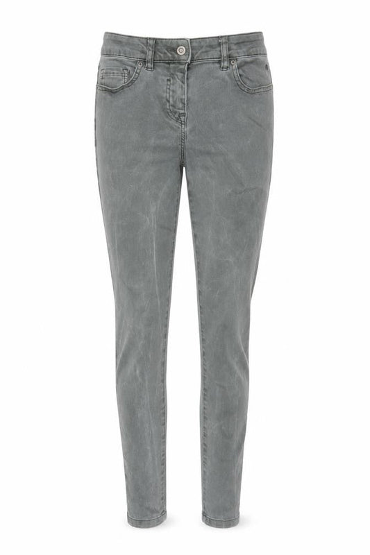 Next Womens Green Cotton Skinny Jeans Size 8 L28 in Regular Zip