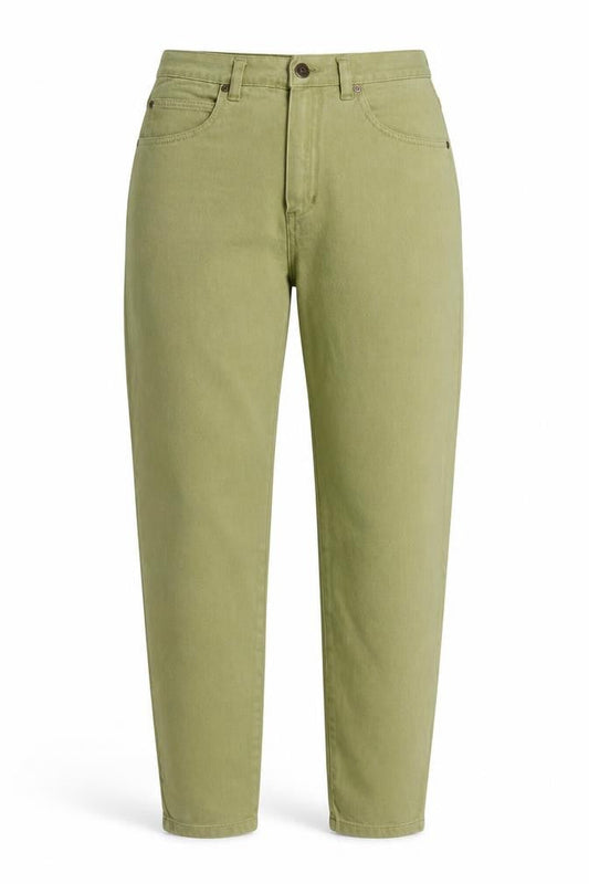 Lizwear Womens Green Cotton Tapered Jeans Size 8 L30 in Regular Zip